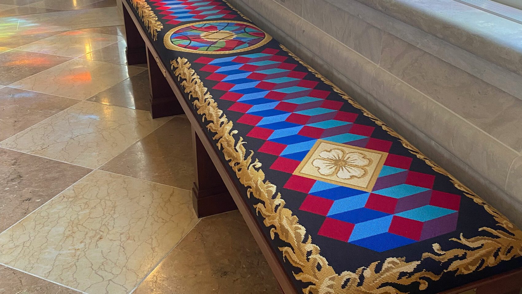 Sanctuary Bench of Peachtree Road United Methodist Church Atlanta.